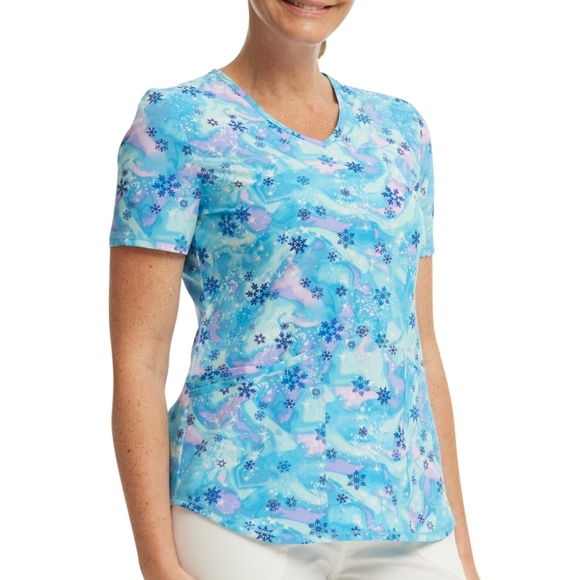 NWT Women's "Aurora Snowflake" Scrubstar Scrubs - Picture 4 of 5